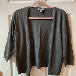 DKNY Cropped Gray Cardigan